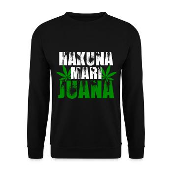 HAKUNA MARIJUANA - Unisex Sweatshirt - black - Front - Alina (178cm) & Michal (187cm)