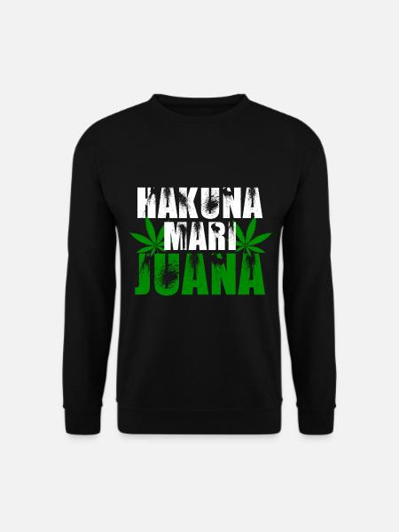 HAKUNA MARIJUANA - Sweat-shirt Unisexe - noir