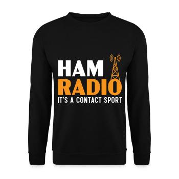 Radio amateur C’est un opérateur sportif de contact Roue de jambon - Sweat-shirt Unisexe - noir - Devant - Alina (178cm) & Michal (187cm)