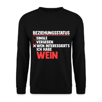 Beziehungsstatus Ich Mit Dir Du Mit Mir Wir Mit We - Unisex Pullover - Schwarz - Vorne - Alina (178cm) & Michal (187cm)