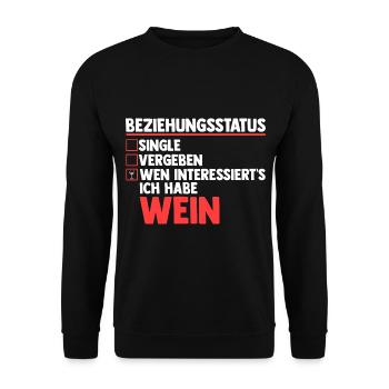 Beziehungsstatus Ich Mit Dir Du Mit Mir Wir Mit We - Unisex Pullover - Schwarz - Vorne - Alina (178cm) & Michal (187cm)