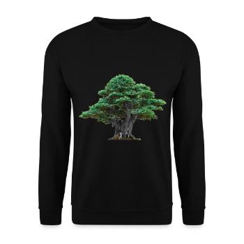 Asien Japan Baum Japanisch Flora Natur Bäume - Unisex Pullover - Schwarz - Vorne - Alina (178cm) & Michal (187cm)