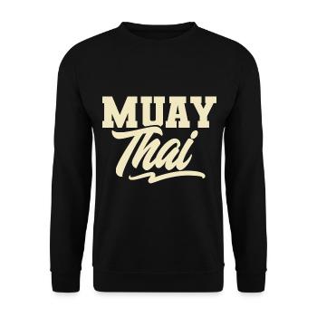 Muay Thai - Unisex Pullover - Schwarz - Vorne - Alina (178cm) & Michal (187cm)