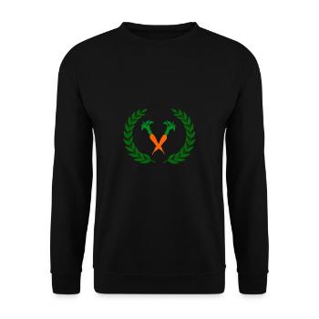 Carottes végétaliennes - Sweat-shirt Unisexe - noir - Devant - Alina (178cm) & Michal (187cm)