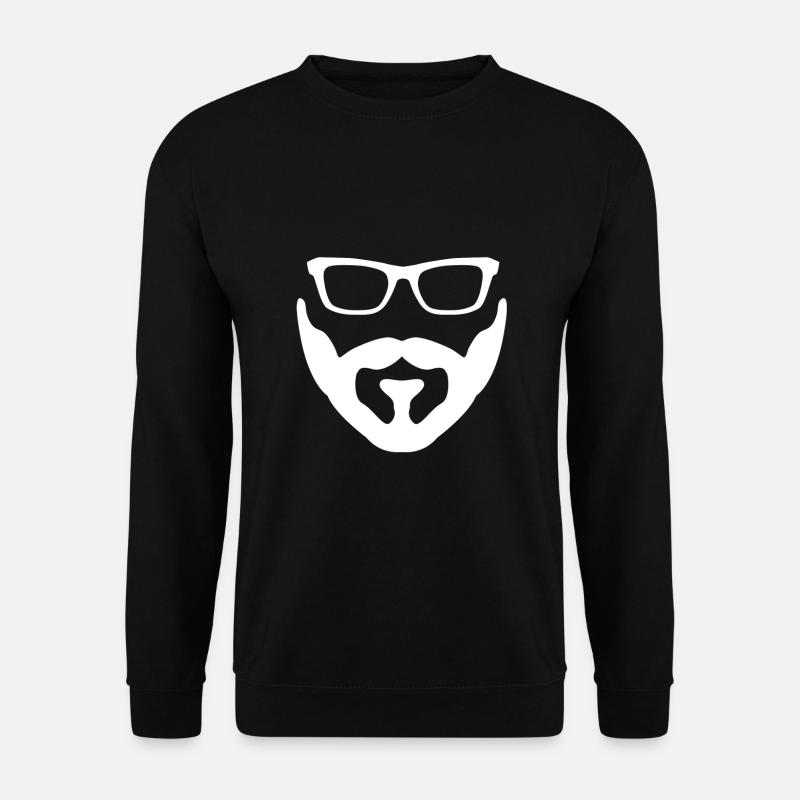 Bart Brille - Unisex Pullover - Schwarz