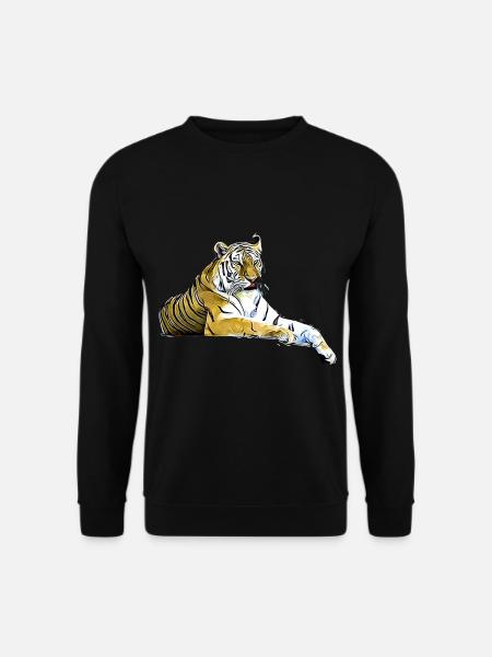 Tiger Raubkatze geschenkidee,Geschenk - Unisex Pullover - Schwarz