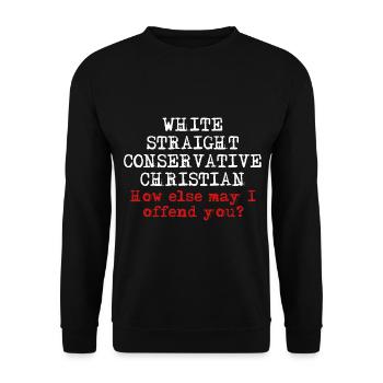 Chrétien chrétien religion - Sweat-shirt Unisexe - noir - Devant - Alina (178cm) & Michal (187cm)