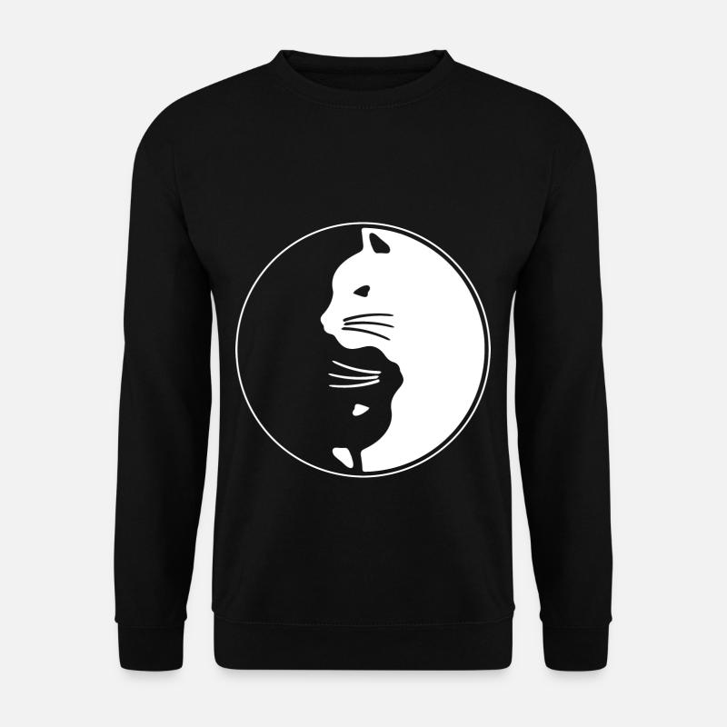 Yin and Yang Cats - Unisex Sweatshirt - black
