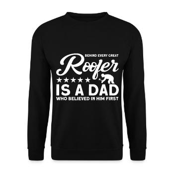 Papa Père Couvreur Père Famille - Sweat-shirt Unisexe - noir - Devant - Alina (178cm) & Michal (187cm)