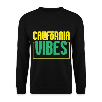California Vibes USA Bundesstaat Amerika Kaliforni - Unisex Pullover - Schwarz - Vorne - Alina (178cm) & Michal (187cm)