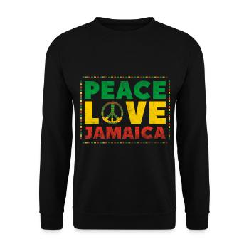 Jamaïque Jamaïque Amour - Sweat-shirt Unisexe - noir - Devant - Alina (178cm) & Michal (187cm)