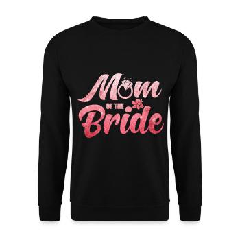 Braut Mutter Hochzeit Trauzeugin - Unisex Pullover - Schwarz - Vorne - Alina (178cm) & Michal (187cm)