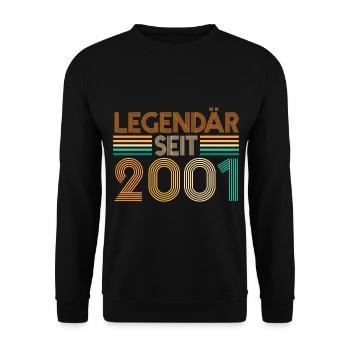 2003 22 Jahre Geburtstag - Unisex Pullover - Schwarz - Vorne - Alina (178cm) & Michal (187cm)