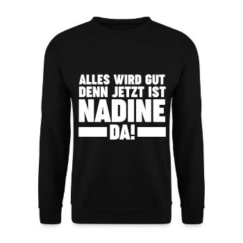 Nadine - Unisex Pullover - Schwarz - Vorne - Alina (178cm) & Michal (187cm)