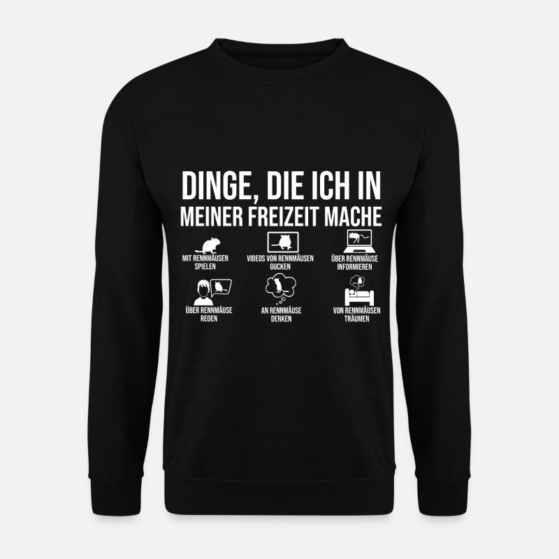 Maus Mäuse Rennmaus - Unisex Pullover - Schwarz