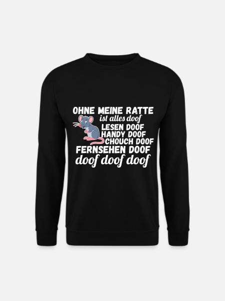 Nagetier Ratte Ratten - Unisex Pullover - Schwarz