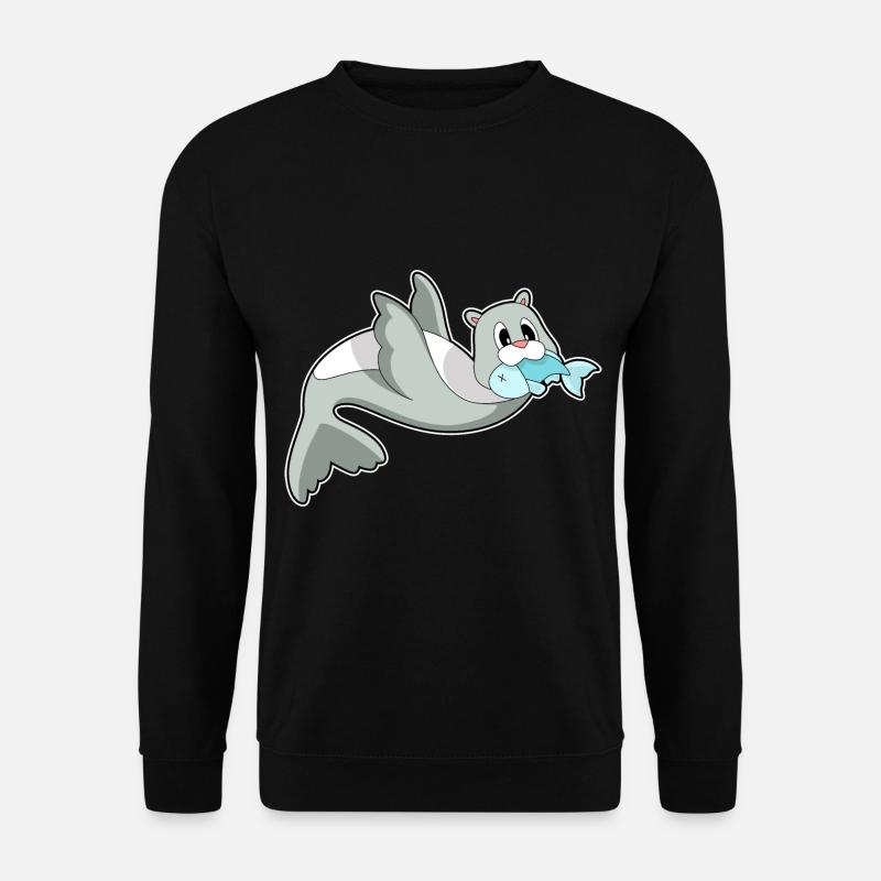 Seal Fish - Unisex Sweatshirt - black