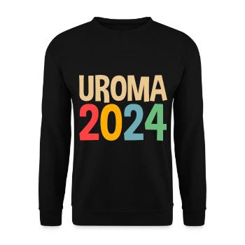 Urgroßmutter 2024 Uroma - Unisex Pullover - Schwarz - Vorne - Alina (178cm) & Michal (187cm)