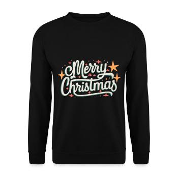 Merry Christmas - Merry Christmas! - Unisex Sweatshirt - black - Front - Alina (178cm) & Michal (187cm)
