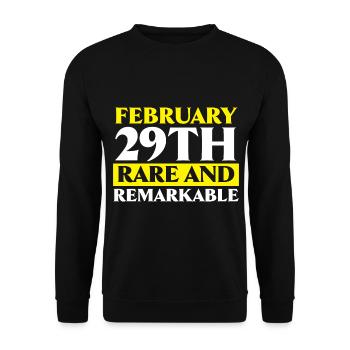 Happy Birthday Leap Year February 29 Leap Day - Unisex Sweatshirt - black - Front - Alina (178cm) & Michal (187cm)