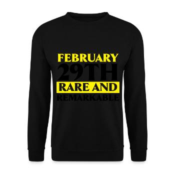 Happy Birthday Leap Year February 29 Leap Day - Unisex Sweatshirt - black - Front - Alina (178cm) & Michal (187cm)