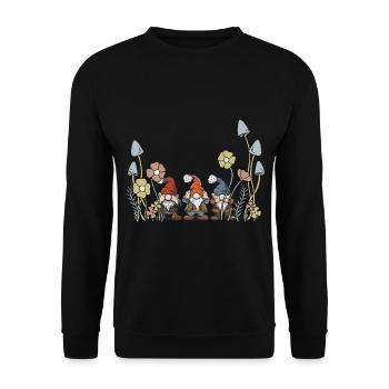 Forest Dweller Dwarf Dwarfs Troll Fairy Tale Child - Unisex Sweatshirt - black - Front - Alina (178cm) & Michal (187cm)