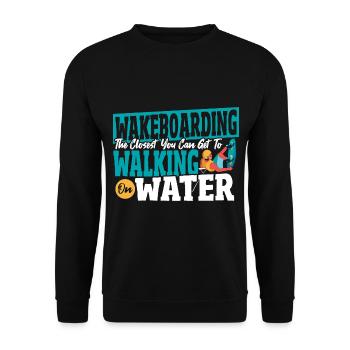 Wasserski, Sport, Wassersport, Wakeboarden - Unisex Pullover - Schwarz - Vorne - Alina (178cm) & Michal (187cm)