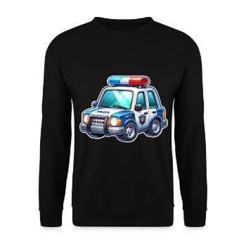 Police - Sweat-shirt Unisexe - noir - Devant - Alina (178cm) & Michal (187cm)