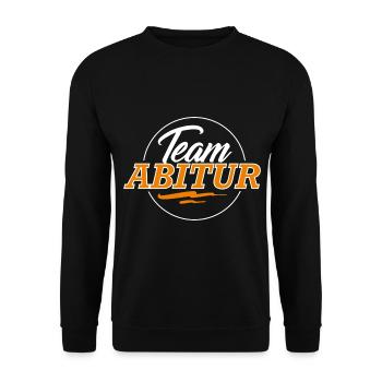 Team Abitur - Unisex Pullover - Schwarz - Vorne - Alina (178cm) & Michal (187cm)