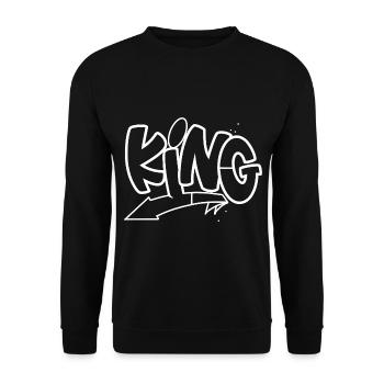 Roi - Sweat-shirt Unisexe - noir - Devant - Alina (178cm) & Michal (187cm)