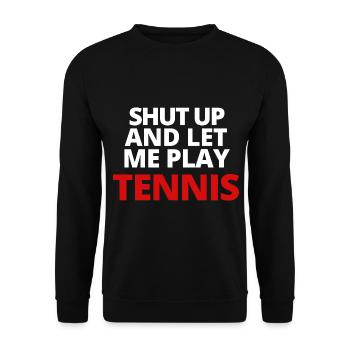 tennis / tennis / joueur de tennis / jeu de tennis - Sweat-shirt Unisexe - noir - Devant - Alina (178cm) & Michal (187cm)