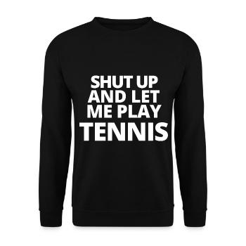 tennis / tennis / joueur de tennis / jeu de tennis - Sweat-shirt Unisexe - noir - Devant - Alina (178cm) & Michal (187cm)