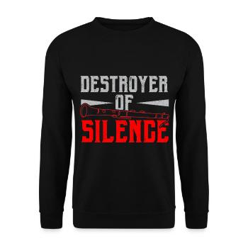 Destroyer le clarinettiste silencieux Instrumentiste - Sweat-shirt Unisexe - noir - Devant - Alina (178cm) & Michal (187cm)