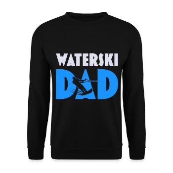 Water Skiing Papa Waterskiing Father's Day - Unisex Sweatshirt - black - Front - Alina (178cm) & Michal (187cm)