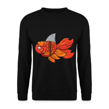 Poissons rouges Poissons sous-marins Aquariophiles Contenu des poissons - Sweat-shirt Unisexe - noir - Devant - Alina (178cm) & Michal (187cm)