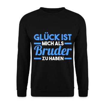 Geschwister Familie Brüder Bruder - Unisex Pullover - Schwarz - Vorne - Alina (178cm) & Michal (187cm)