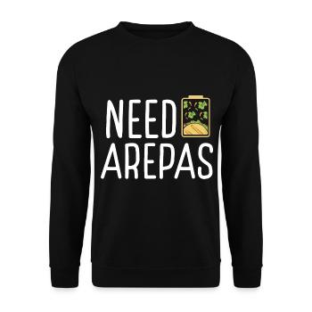 Arepas Lover Hispanic Heritage Month Venezuelan - Unisex Sweatshirt - black - Front - Alina (178cm) & Michal (187cm)