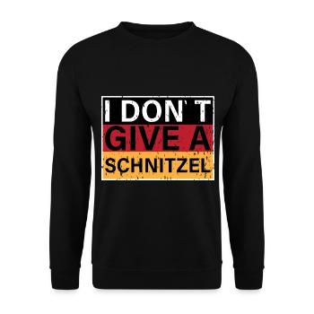 I don´t give a Schnitzel - Unisex Pullover - Schwarz - Vorne - Alina (178cm) & Michal (187cm)