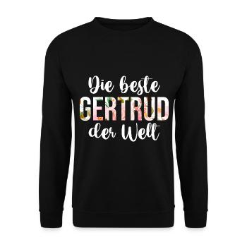 Gertrud - Unisex Pullover - Schwarz - Vorne - Alina (178cm) & Michal (187cm)
