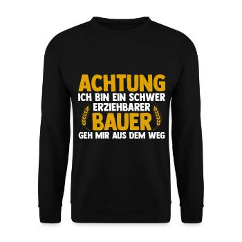 Landwirtschaft Landwirt Traktor Bauernhof Bauer - Unisex Pullover - Schwarz - Vorne - Alina (178cm) & Michal (187cm)
