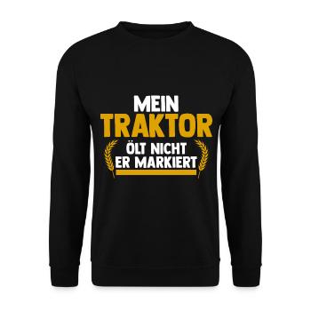 Landwirtschaft Bauer Landwirt - Unisex Pullover - Schwarz - Vorne - Alina (178cm) & Michal (187cm)