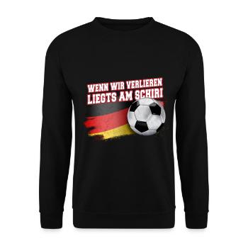 Si nous perdons, c’est à l’arbitre – le football - Sweat-shirt Unisexe - noir - Devant - Alina (178cm) & Michal (187cm)