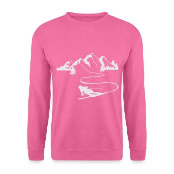 Skiing gift idea for children and ski binding - Unisex Sweatshirt - pink - Front