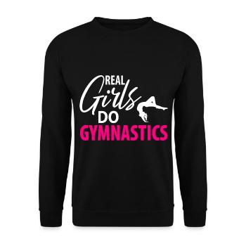 Gymnast Handstand gymnastics gymnastics Women Women - Unisex Sweatshirt - black - Front - Alina (178cm) & Michal (187cm)