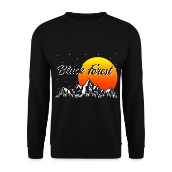 Black Forest Sunset - Unisex Sweatshirt - black - Front - Alina (178cm) & Michal (187cm)