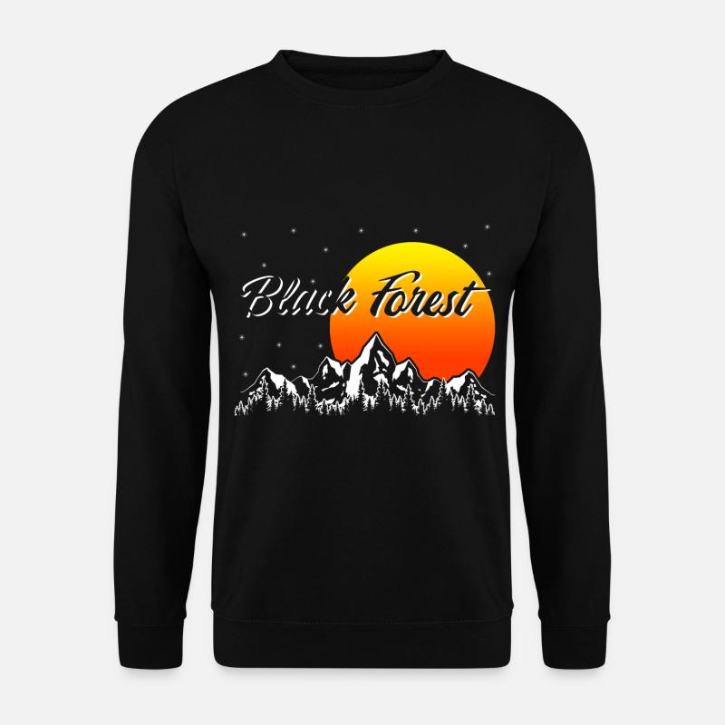 Black Forest Sonnenuntergang - Unisex Pullover - Schwarz
