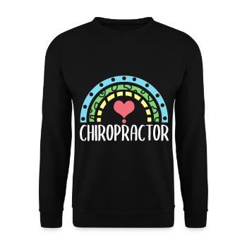 Chiropraticien Physiothérapeute Vintage I Cadeau - Sweat-shirt Unisexe - noir - Devant - Alina (178cm) & Michal (187cm)