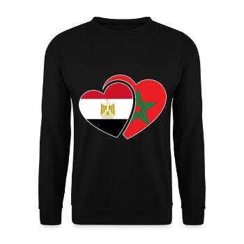 Marokko & Ägypten - Unisex Pullover - Schwarz - Vorne - Alina (178cm) & Michal (187cm)