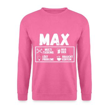 Max - Unisex Sweatshirt - pink - Front