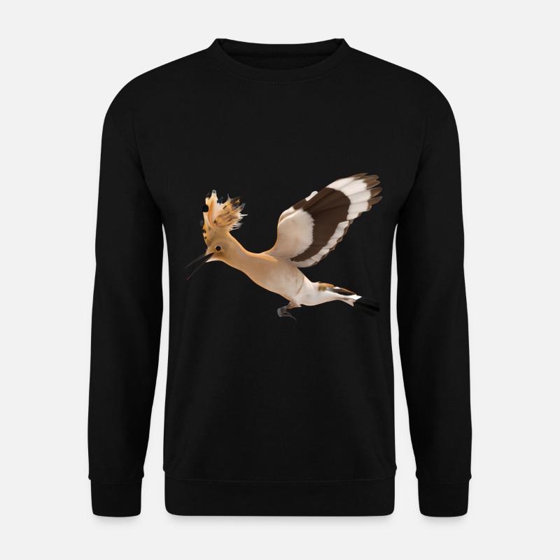 Wiedehopf Vogel Illustration - Unisex Pullover - Schwarz